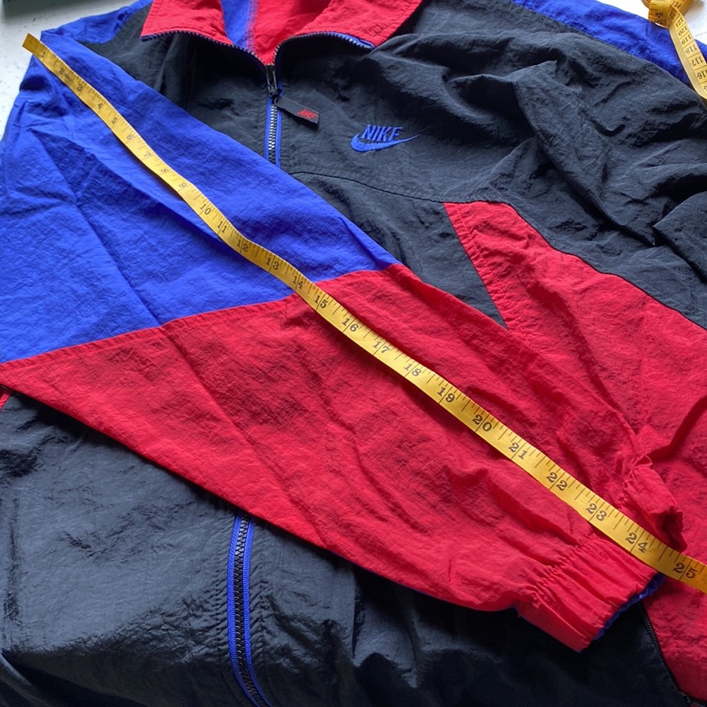 Vintage Nike Gray Tag Spellout Windbreaker Vented Size Medium - Picture 4 of 13